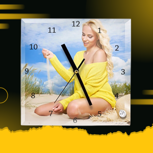 Personalized Glass Clock BL 26